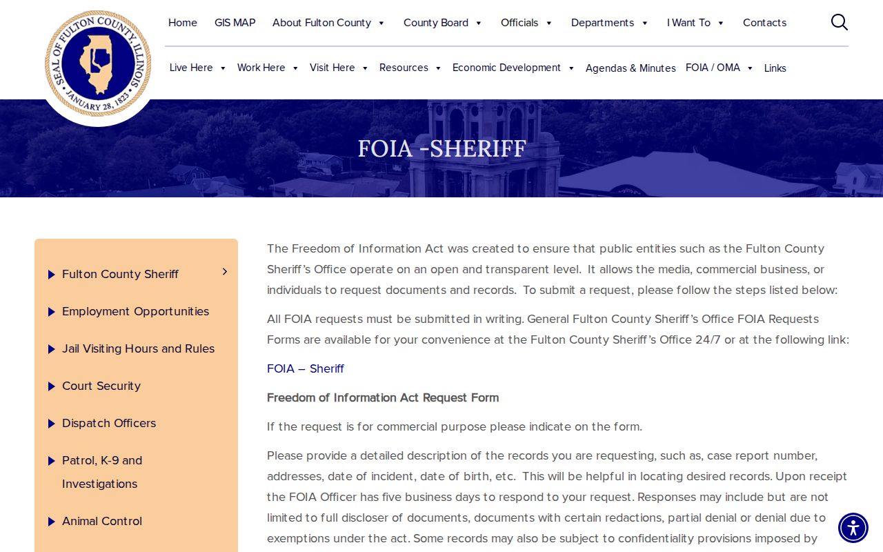 Fulton County criminal case records and Sheriff FOIA source