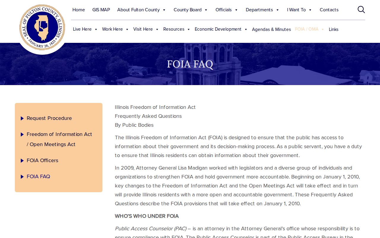 Fulton County arrest records FOIA request information
