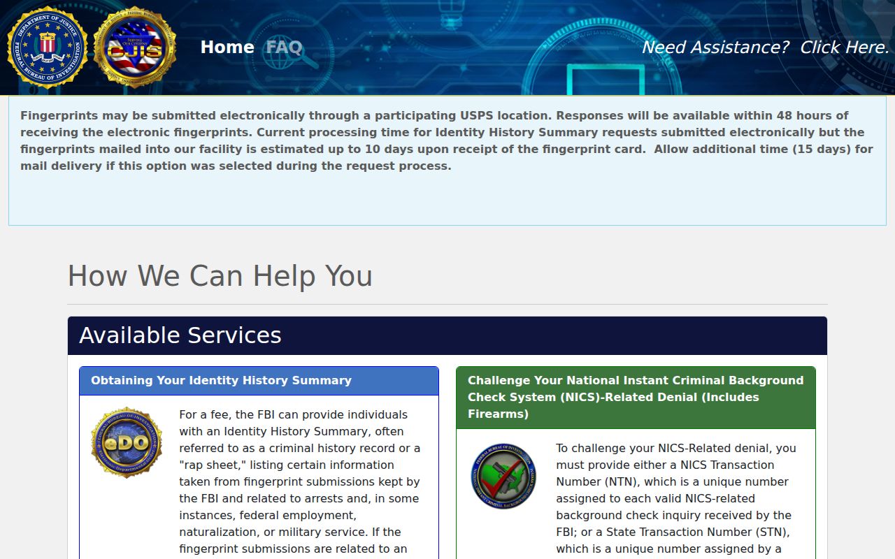 Fulton County arrest history federal fingerprint record channel
